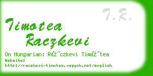 timotea raczkevi business card